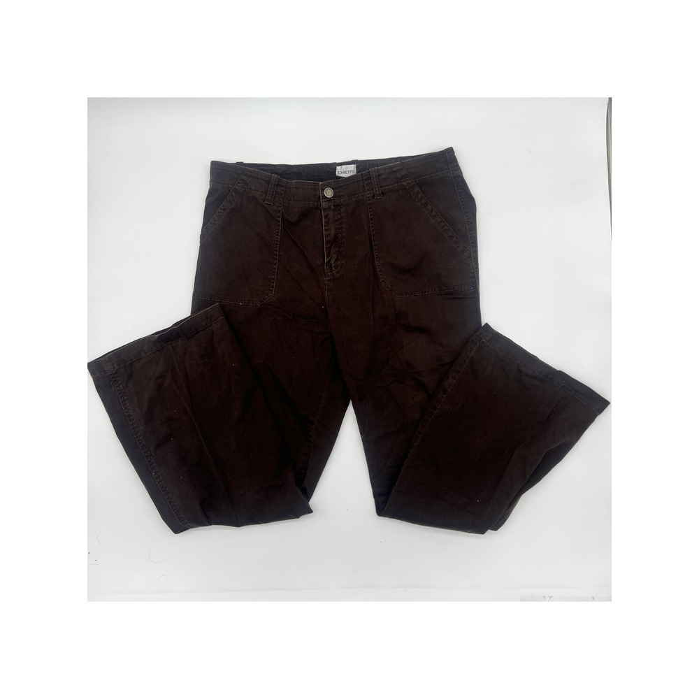 Chico's Brown Khaki Flair Pants Chico Size 3 Large